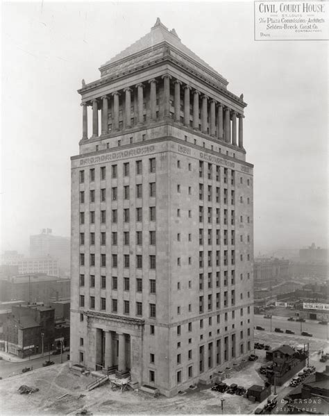 View Of Civil Courts Building In St Louis Shortly After Completion Of