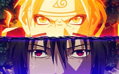 Naruto Uzumaki And Sasuke Uchihas Eyes Hd Wallpaper Hintergrund