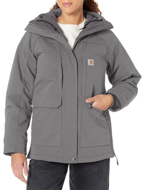 carhartt super dux relaxed fit insulated traditional coat in gray lyst