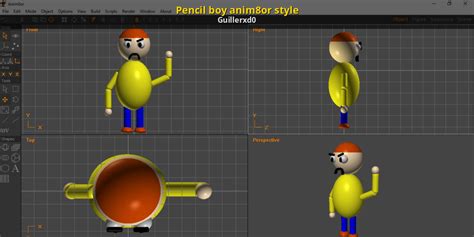 Pencil Boy Anim8or Style Baldis Basics Concepts