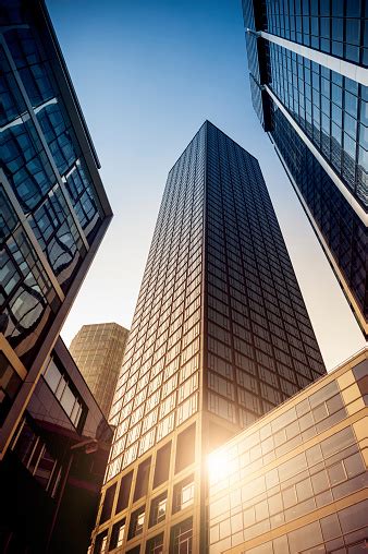Modern Office Buildings During Sunset Stock Photo Download Image Now