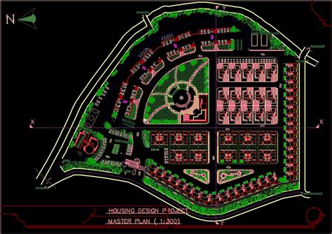 Housing Master Plan Dwg Plan For Autocad Designs Cad