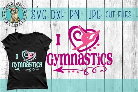 I Love Gymnastics Svg Dxf Png Jpeg Heart Arrow Team Sport Mom