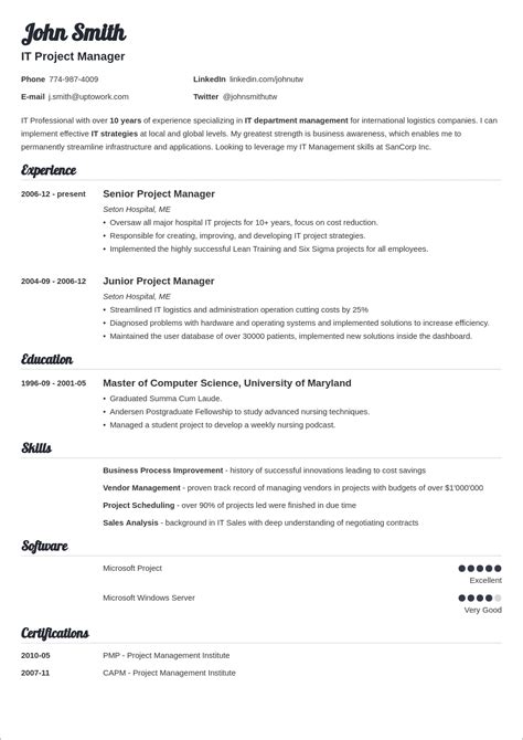 To craft the best healthcare resume for your particular field, check out our samples and the accompanying writing guides. Modern Resume Template | Free Online Download