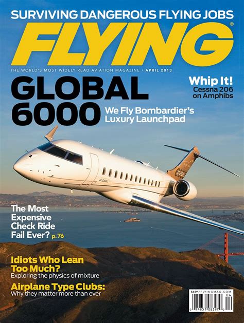 Flying Magazine April 2013 Cover Bombardier Global 6000 Flying