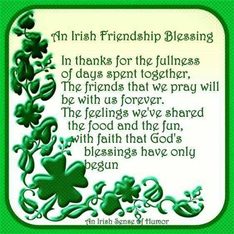 An Irish Friendship Blessing Irish Forever Irish Prayer