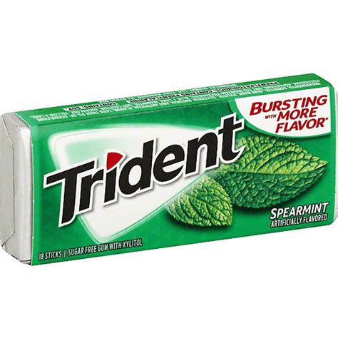 Trident Gum Sugar Free Spearmint Chewing Gum Needlers Fresh Market