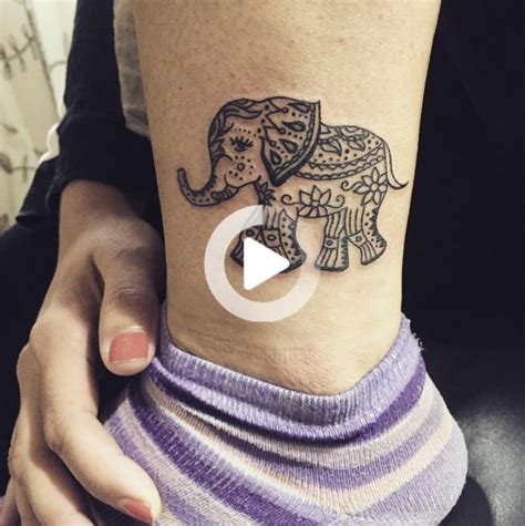 Small Elephant Good Luck Fortune Protection Elephant Tattoo Small