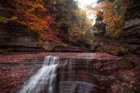The Beautiful Gorge Trail Of Buttermilk Falls Ithaca New York Oc