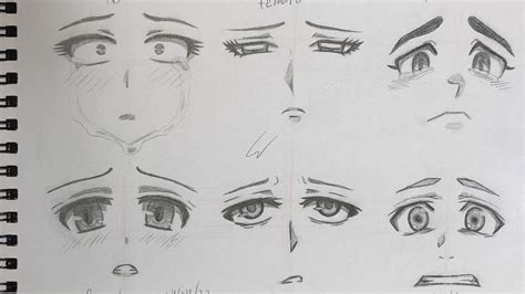How To Draw ANIME FACE Sad Cry Facial Expressions Slow Tutorial For Beginners No Time Lapse