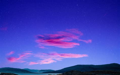 Download Wallpaper 1680x1050 Pink Clouds Sky Minimal Sunset Nature