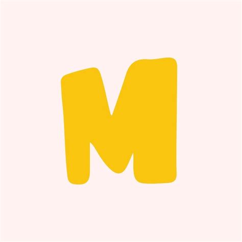 Free Vector Letter M Doodle Typography Vector