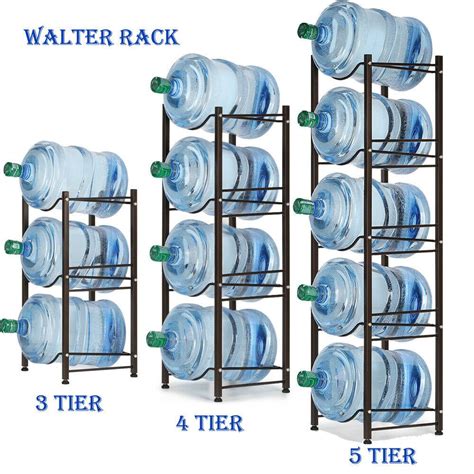 5 Gallon Water Jug Holder Water Bottle Storage Rack 345 Tiers Black