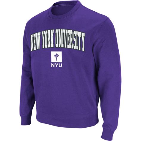 Purple Campus Colors Nyu Violets Adult Just Logo Crewneck Sweatshirt