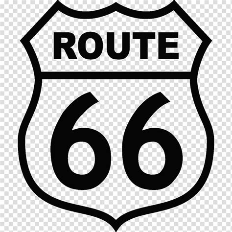 Us Route 66 In California Santa Monica Logo Route 66 Transparent