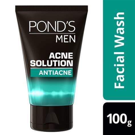 Ponds Men Acne Solution Antibacterial Anti Acne Face Wash For Clearer