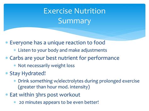 Ppt Pre And Post Exercise Nutrition Powerpoint Presentation Free