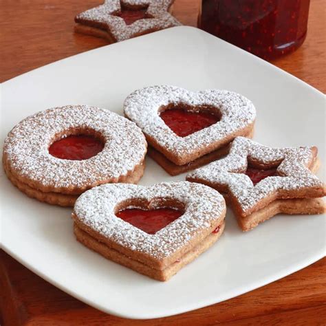 The easiest and best recipe i know for thumbprint cookies with jam. Linzer Cookies (Linzerkekse) | Recipe | Baking, Christmas baking, Jam cookies