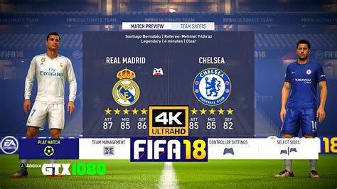 Sofascore also provides the best way to follow the live score of this game with various sports features. FIFA 18 4K Real Madrid Vs Chelsea GTX 1080 - YouTube