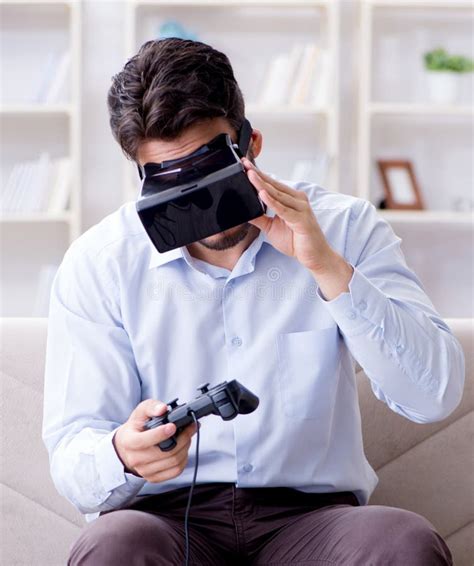 Student Gamer Playing Games At Home Stock Image Image Of Gamepad