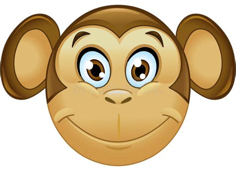 Monkey Emoticon Stock Vector Illustration Of Bright 55493175