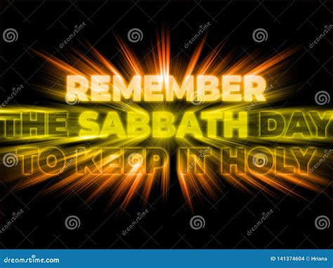 Remember The Sabbath Day By Keeping It Holy Bible Lettering