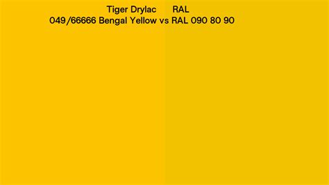 Tiger Drylac Bengal Yellow Vs Ral Ral Side By Side