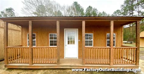 16x24 Side Porch Cabin 97982 Graceland By Wallace Factory Outlet