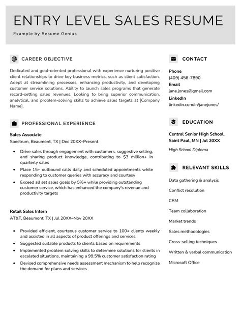 Job Resume Samples Objectives