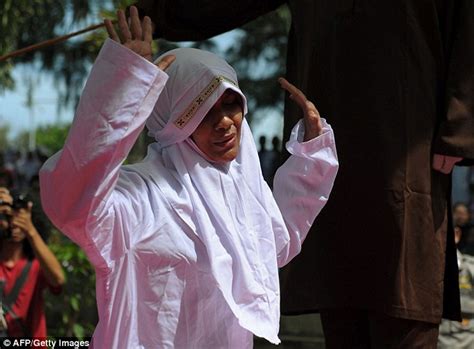 Man And Woman Are Caned 100 Times Each In Brutal Punishment For Adultery In Indonesia Daily