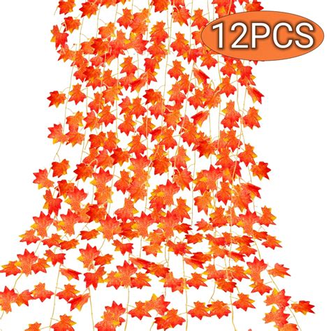 Fall Garland Leaves Autumn Decorations For Home Thanksgiving Maple