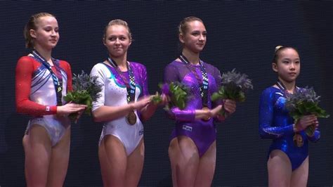 World Gymnastics 2015 Incredible Four Way Tie For Gold Bbc Sport