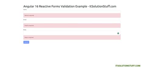 Learn Angular 6 Reactive Forms Validation Step By Step Tutorial