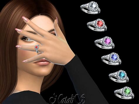 The Sims Resource Art Deco Engagement Ring By Natalis • Sims 4 Downloads