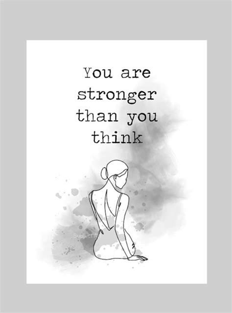 You Are Stronger Than You Think Art Print Quote Etsy