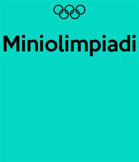 Miniolimpiadi Poster Bianca Keep Calm O Matic
