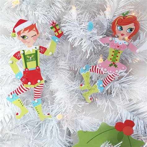 Printable Christmas Elves Diy Paper Dolls Pdf Download Etsy