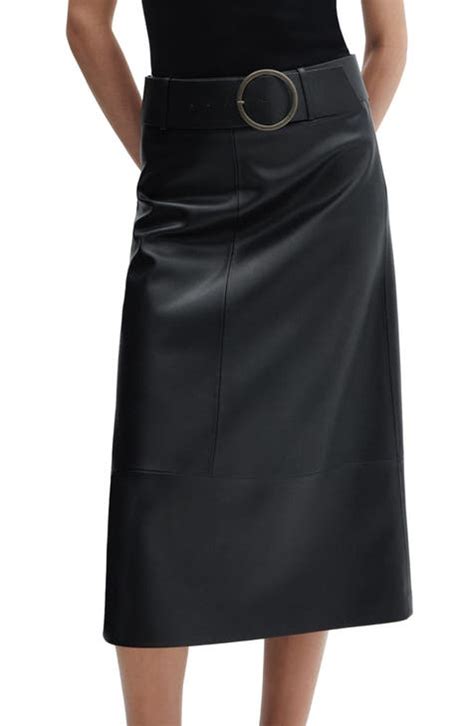 Women S Midi Leather And Faux Leather Skirts Nordstrom