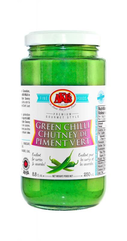 Green Chillie Chutney Akis Fine Foods Ltd