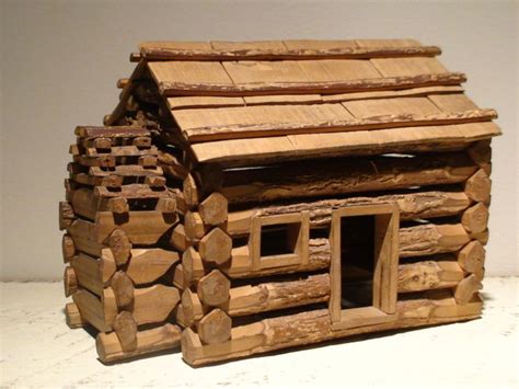 Handmade Log Cabin Model Need To Make One While We Read Sign Of The