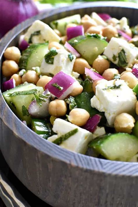 This Chickpea Cucumber Feta Salad Has All The Best Flavors Loaded With