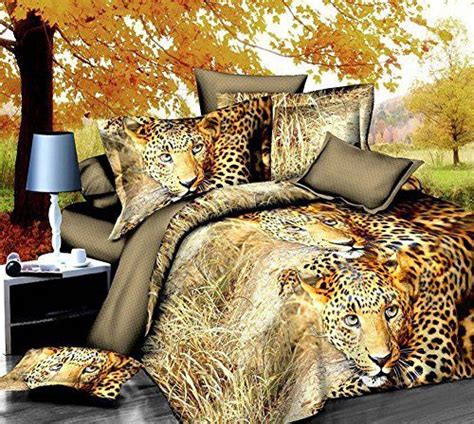 4pcs 3d Gold Leopard Bedding Set Comforter Sets Prints Duvet Cover Set