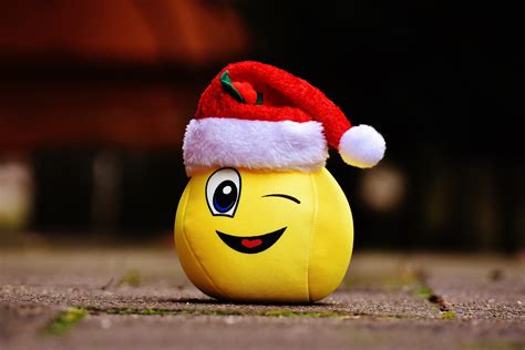 Free Images Yellow Christmas Laugh Santa Hat Funny Plush Wink