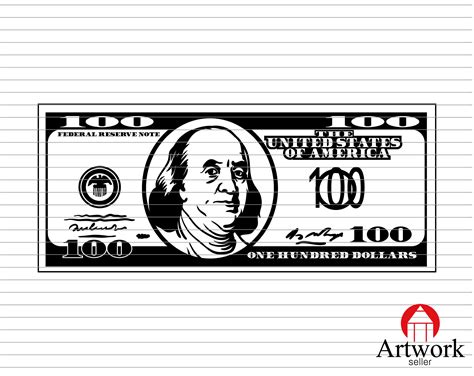 Dollar Bill SVG File Money SVG Cash Money SVG Money Sign Svg Vector Clipart Commercial