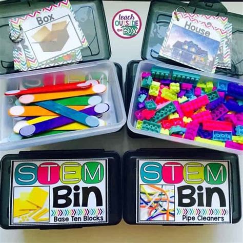 Stem Bins Hands On Solutions For Early Finishers Teach Outside The Box