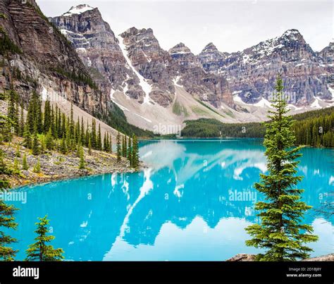 Beautiful Canadian Famous Turquoise Moraine Lake Banff National Park