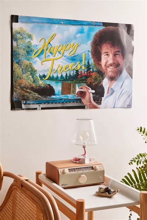 Bob Ross Happy Trees Poster Urban Outfitters