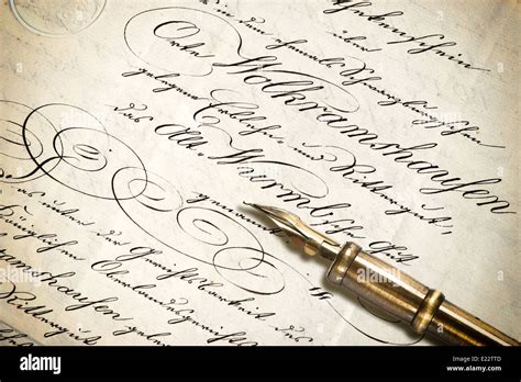 Antigua Carta Con Texto Manuscrito Caligráfico Vintage Fondo Papel