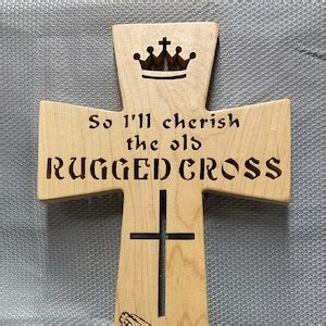 So I Ll Cherish The Old Rugged Cross Handmade Scroll Saw Cross