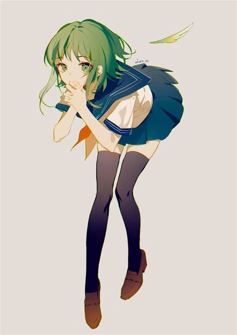 Pin By On Vocaloid Anime Green Hair Gumi Vocaloid Anime Characters